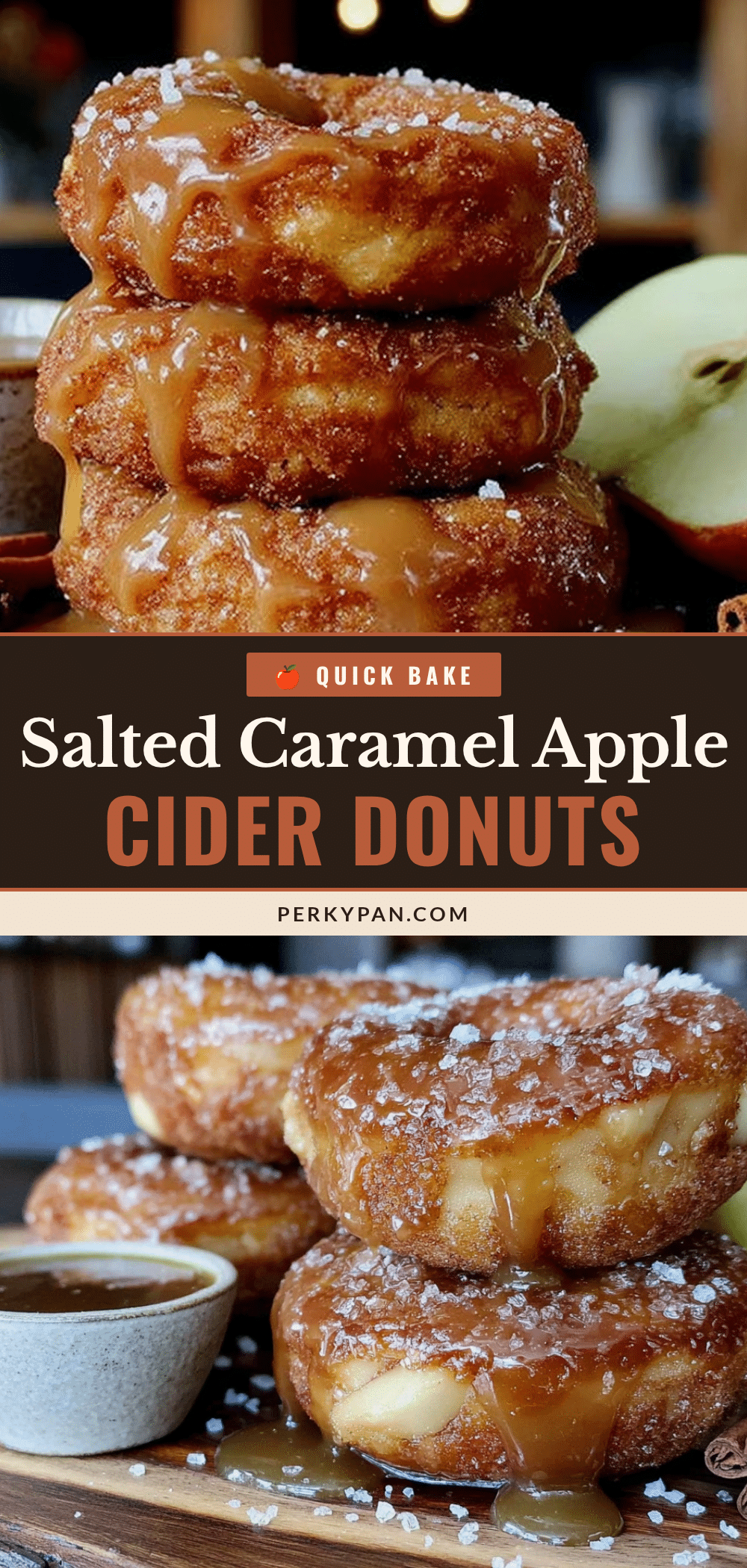 baked salted caramel apple cider donuts recipe