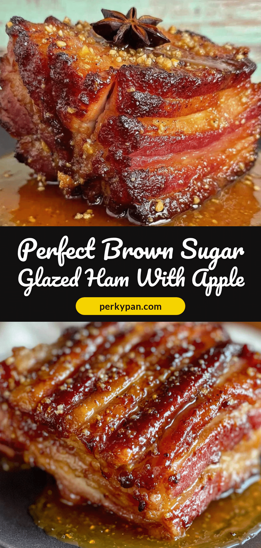 brown sugar glazed ham with apple cider reduction recipe