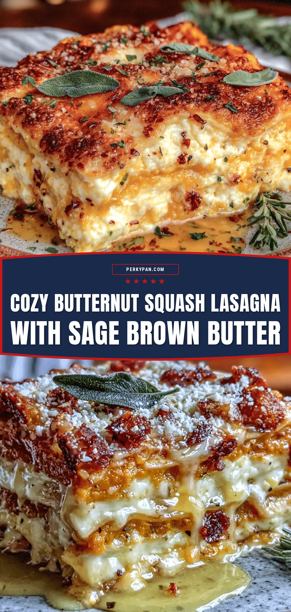 butternut squash lasagna with sage brown butter recipe