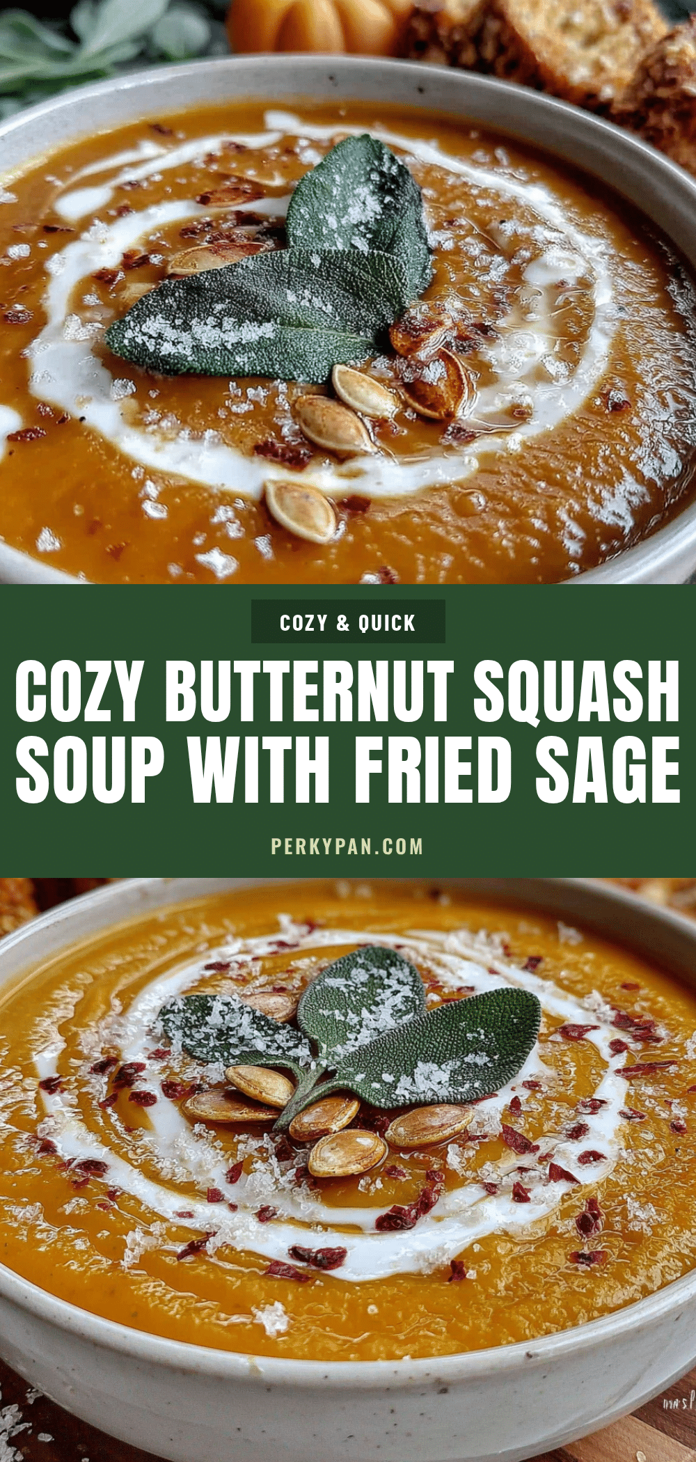 butternut squash soup with fried sage recipe
