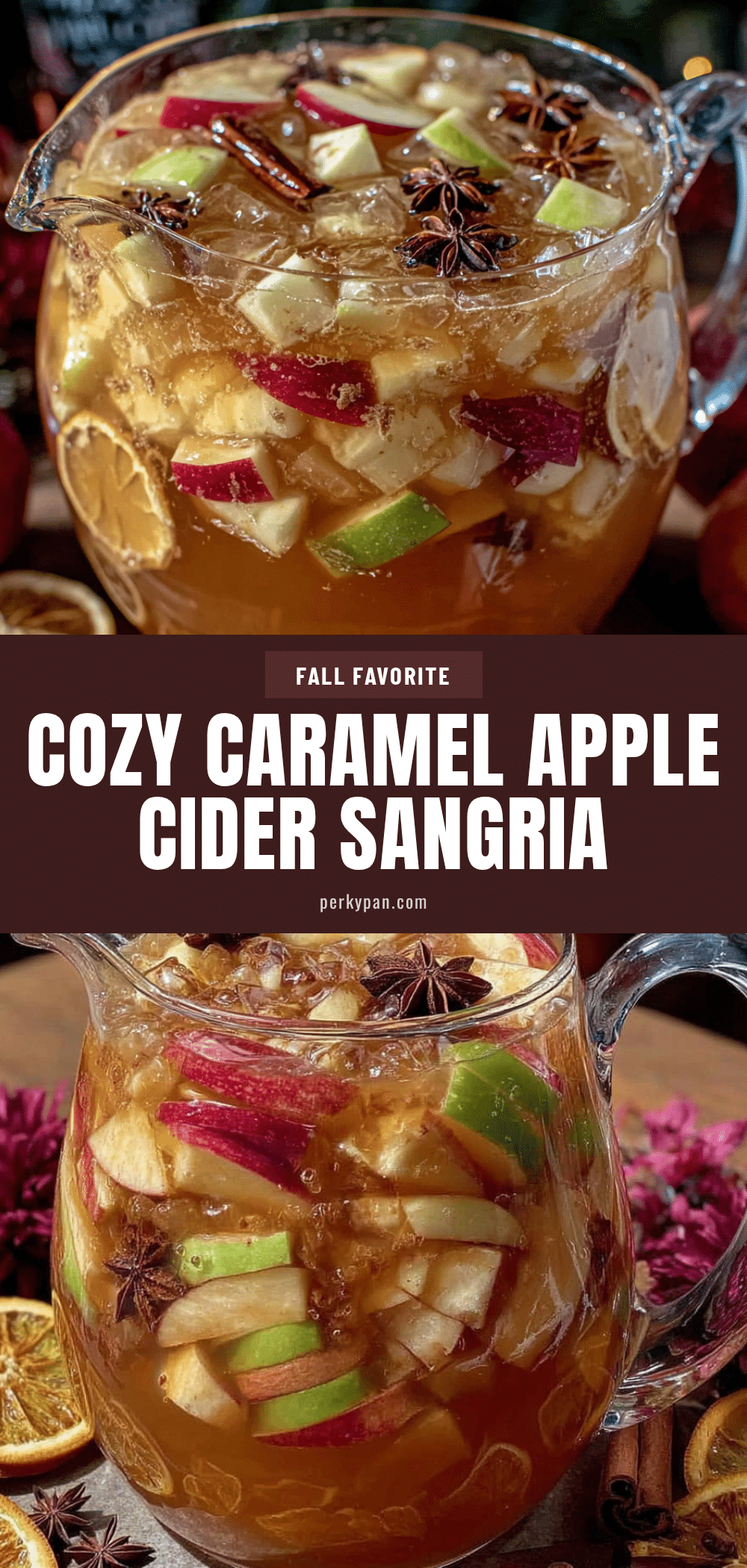 cozy caramel apple cider sangria recipe