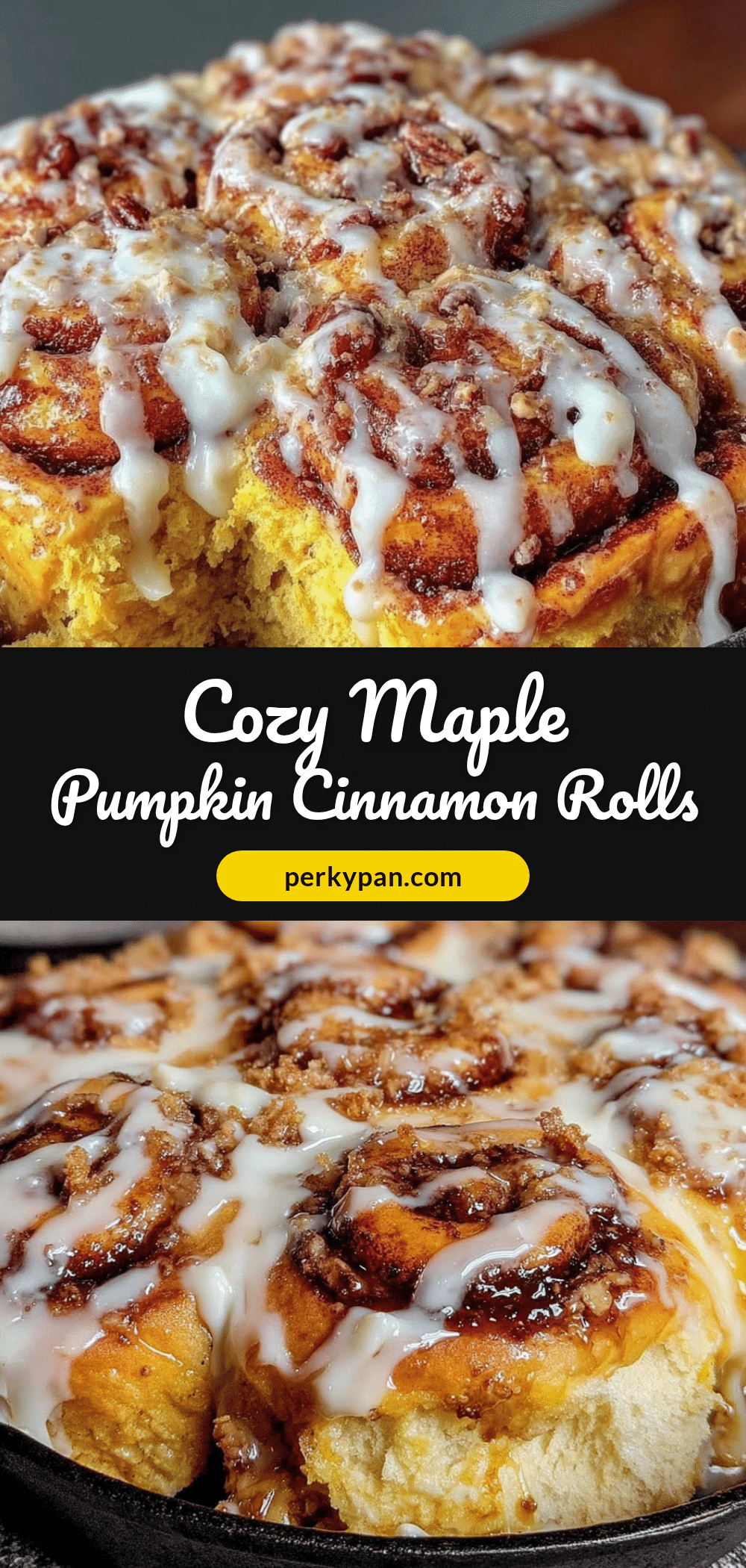 Cozy Maple Pumpkin Cinnamon Rolls recipe