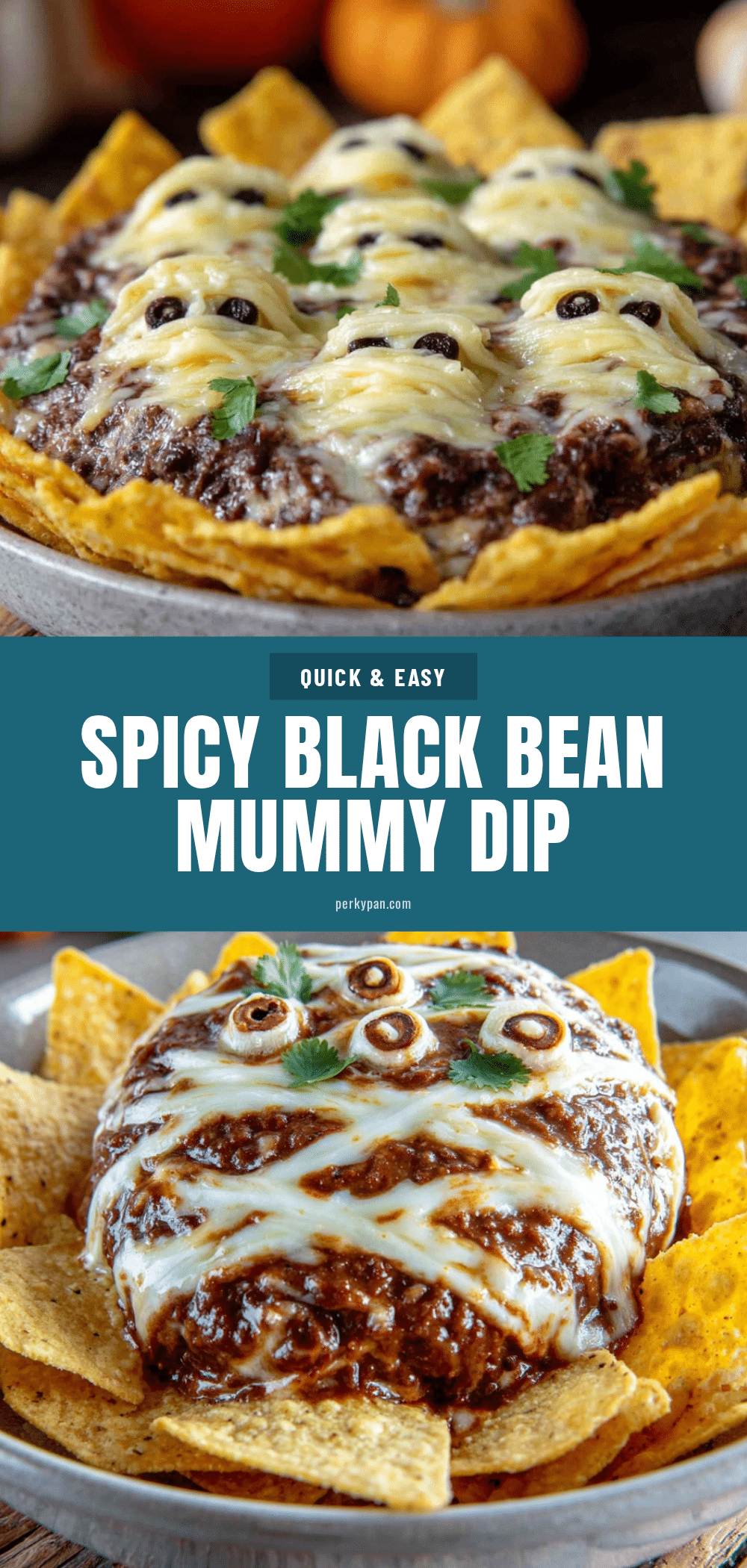 creamy black bean mummy dip recipe
