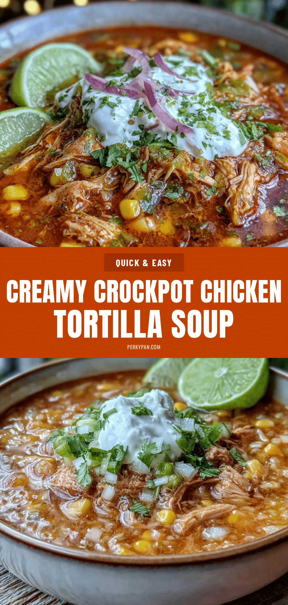 creamy crockpot chicken tortilla soup recipe