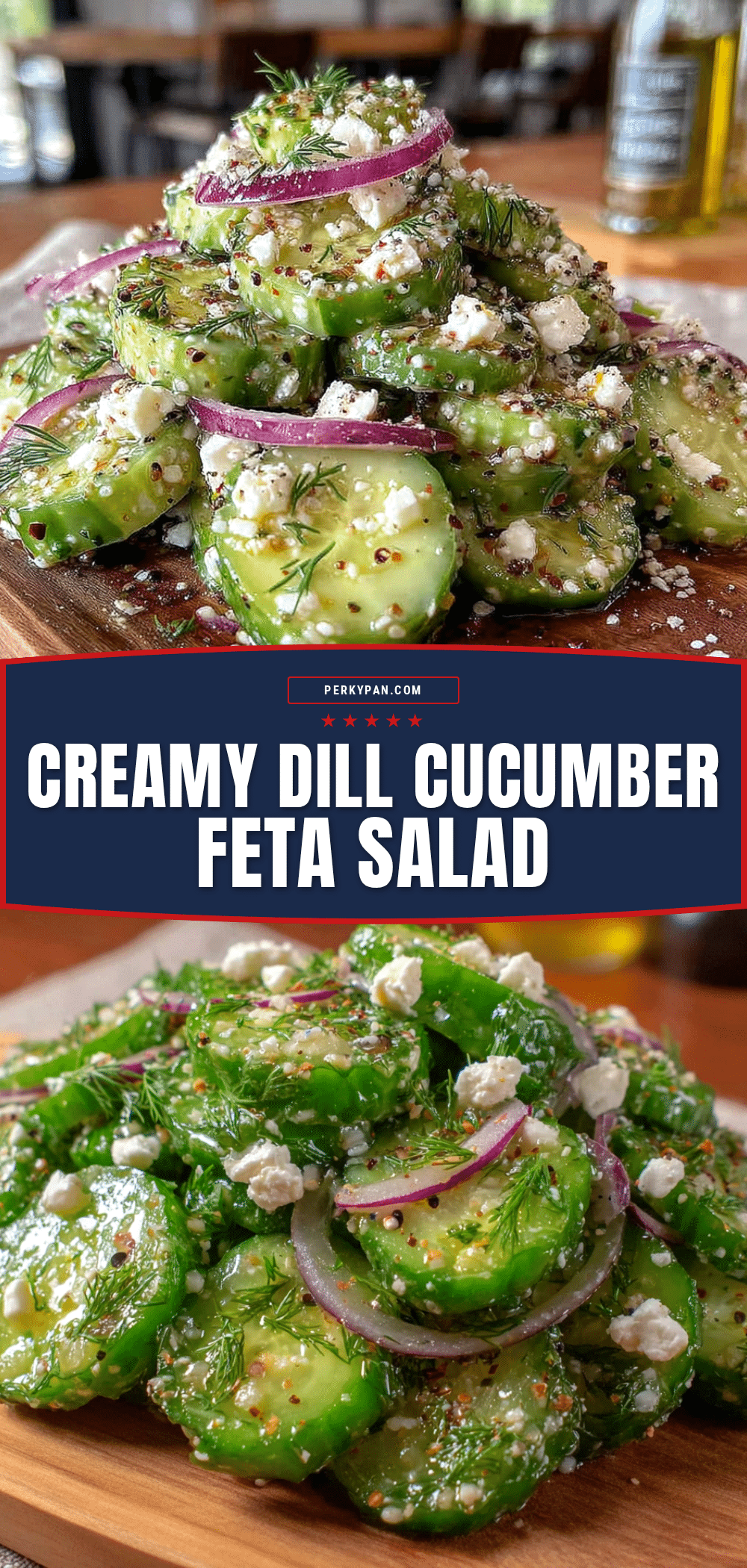 creamy dill cucumber feta salad recipe