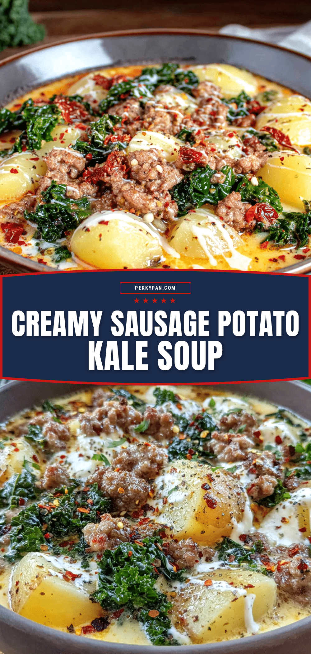 creamy sausage and potato soup with kale recipe