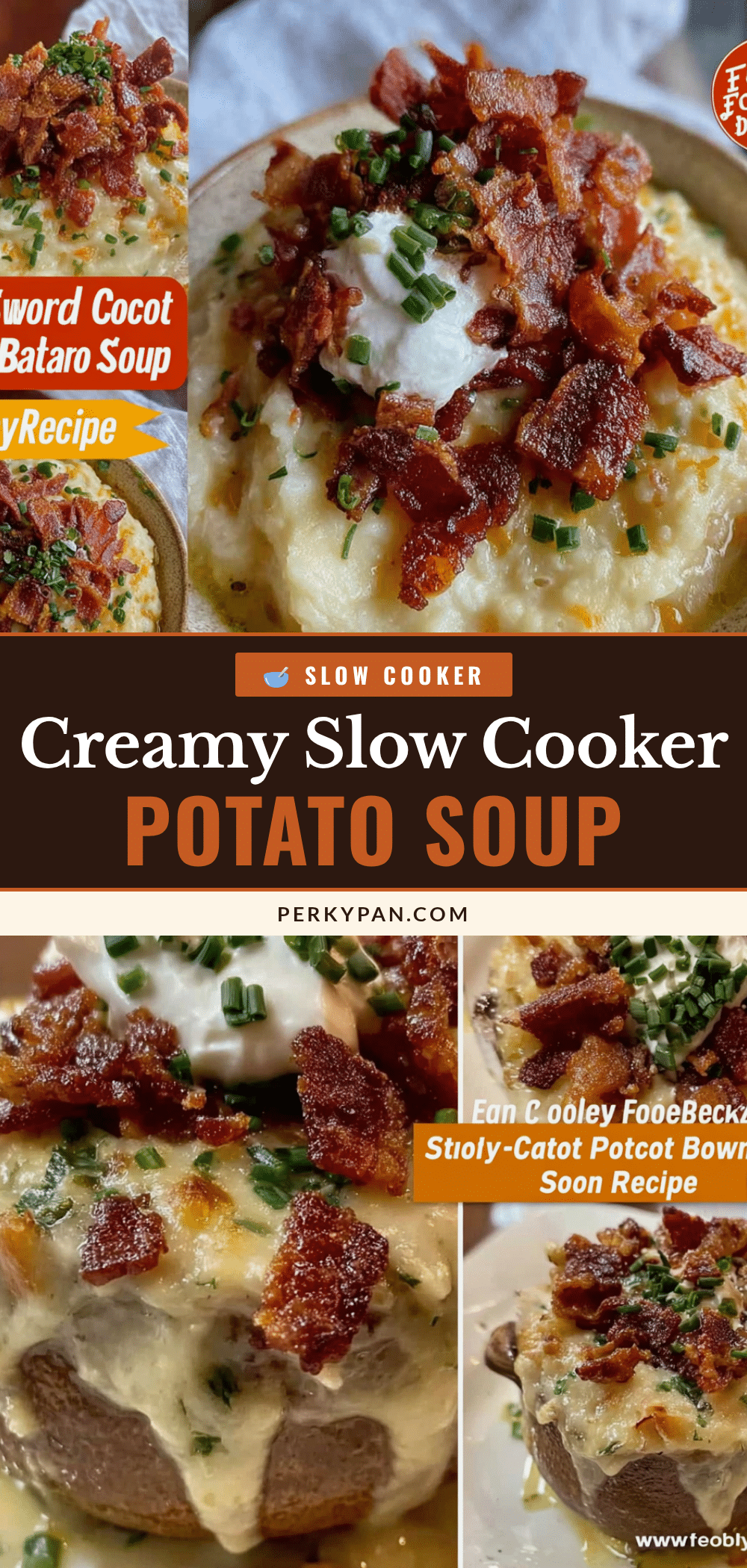 creamy slow cooker potato soup with bacon recipe