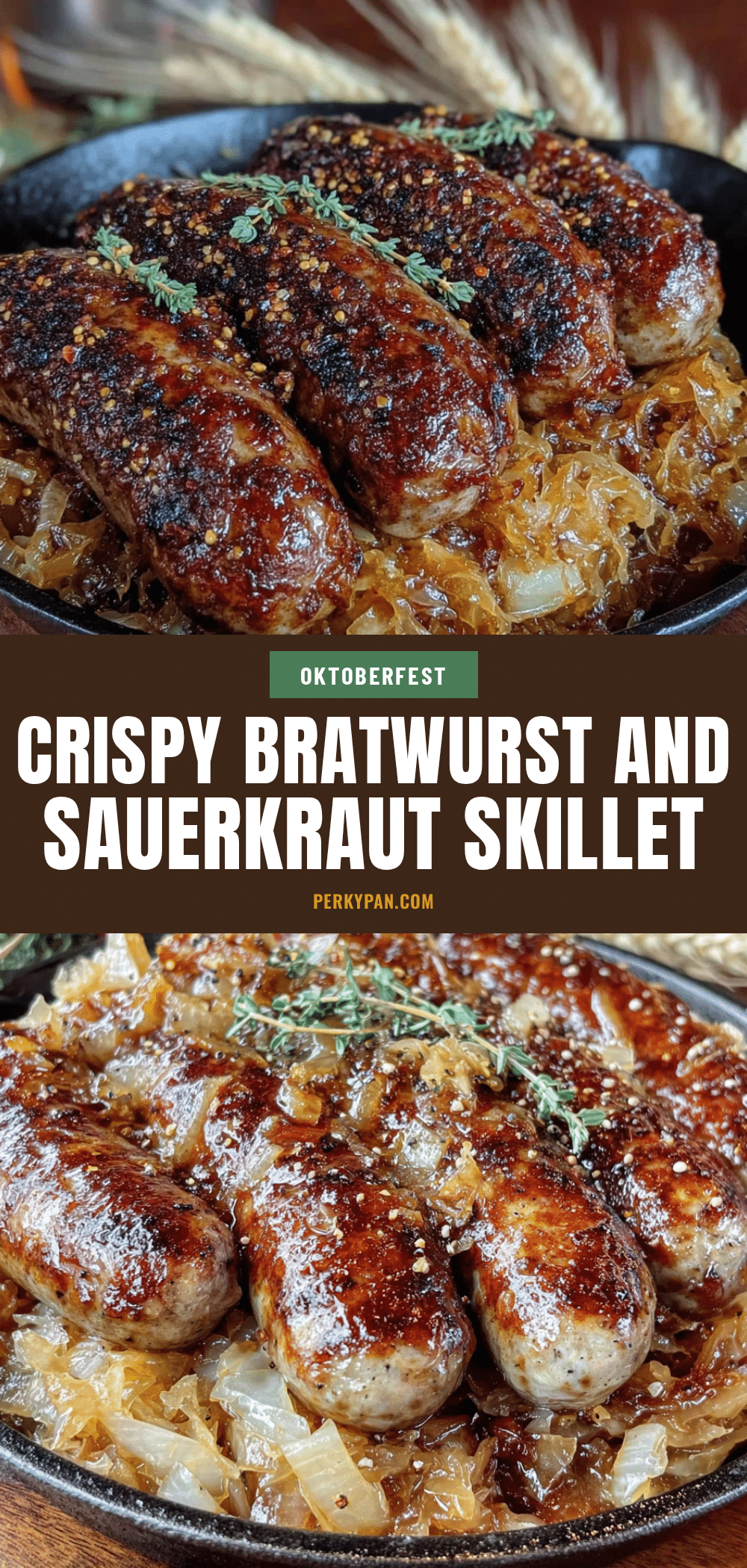 crispy bratwurst and sauerkraut skillet recipe