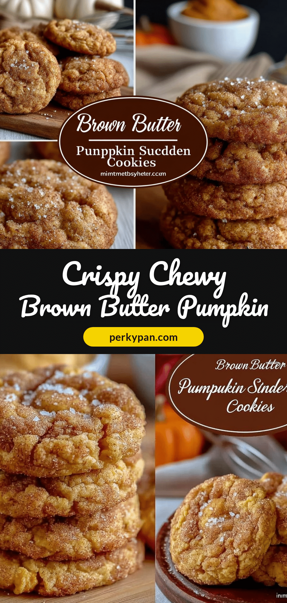 Crispy Brown Butter Pumpkin Snickerdoodle Cookies recipe