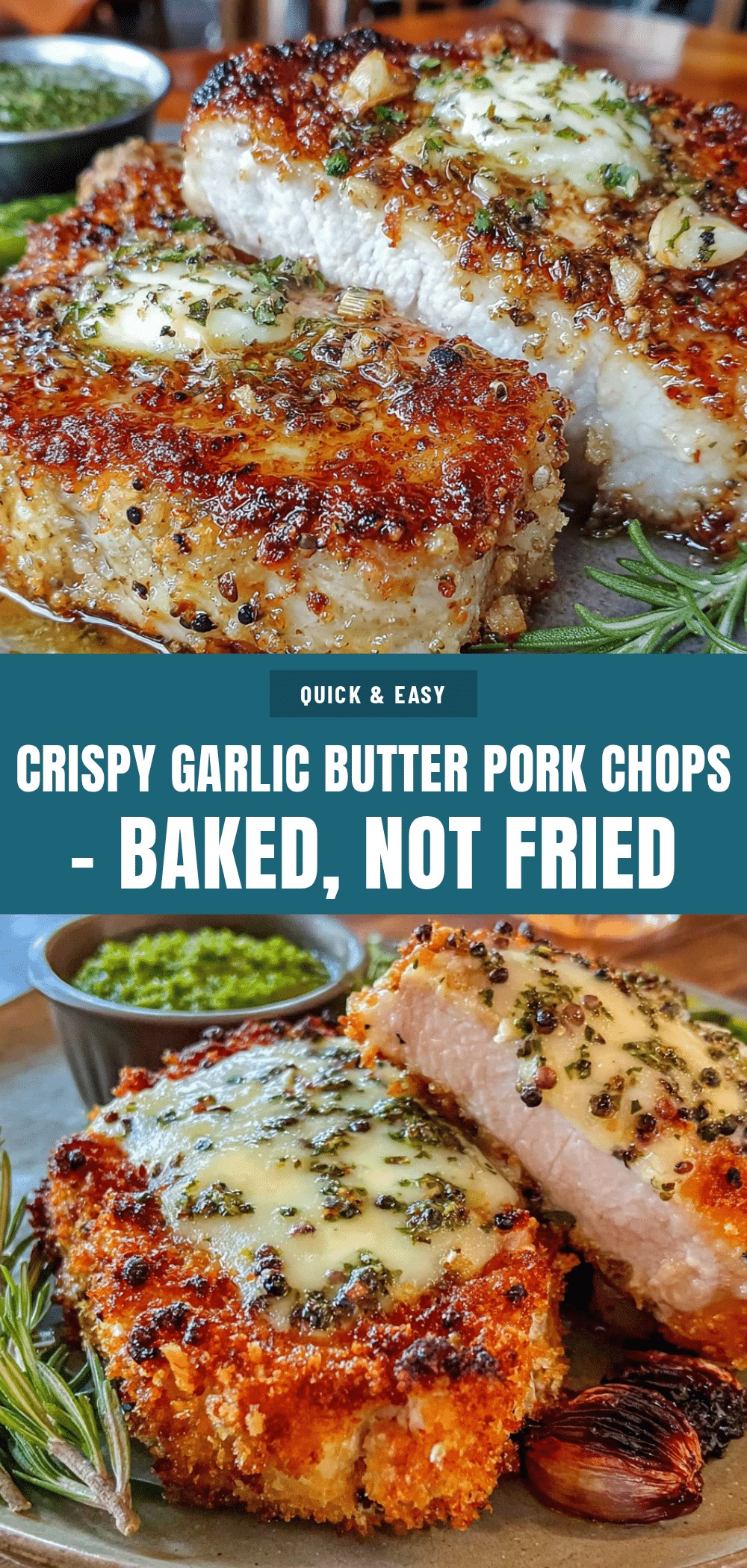 crispy garlic butter pork chops recipe