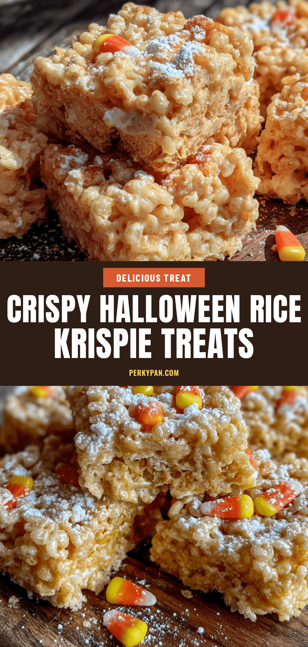 Crispy Halloween Rice Krispie Treats recipe