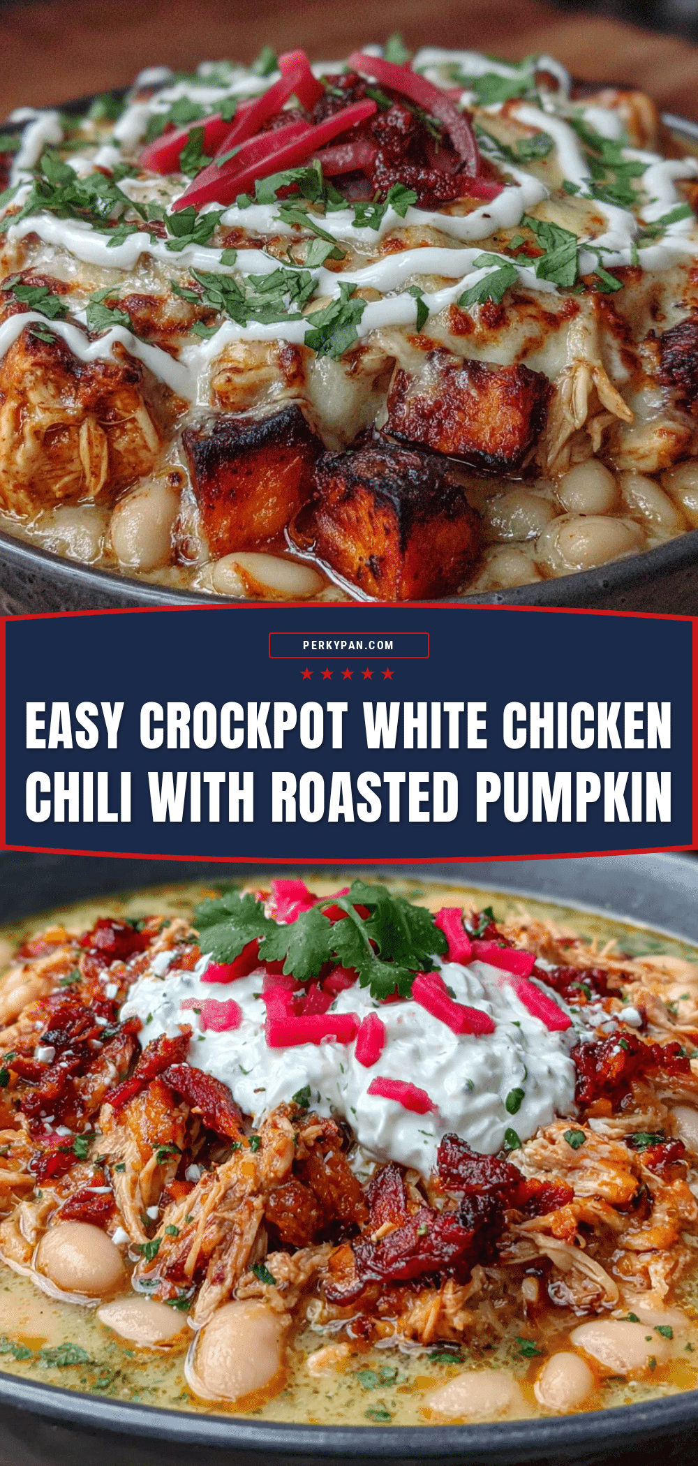 crockpot white chicken chili with pumpkin recipe