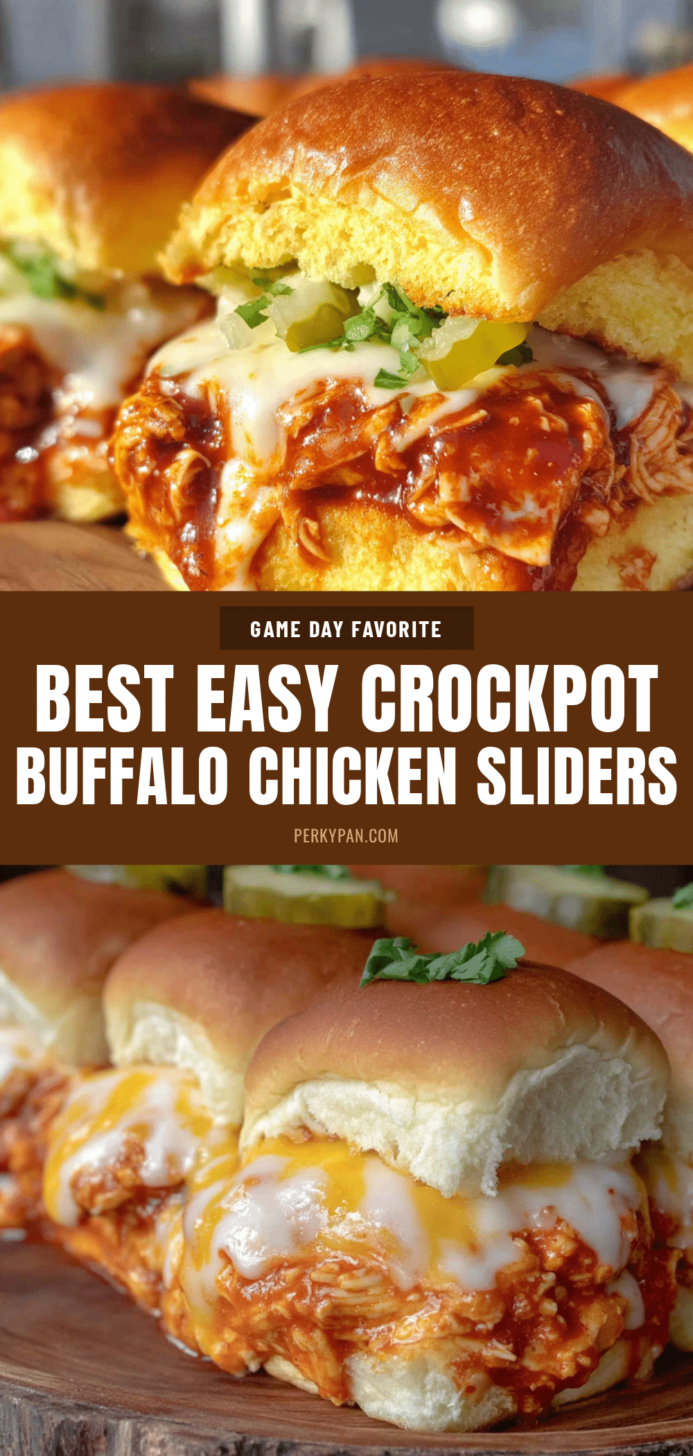 Easy Crockpot Buffalo Chicken Sliders recipe