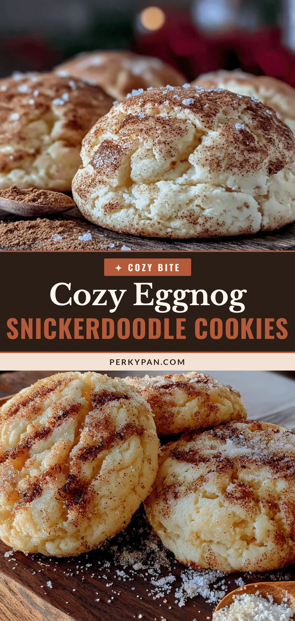 Eggnog Snickerdoodle Cookies recipe