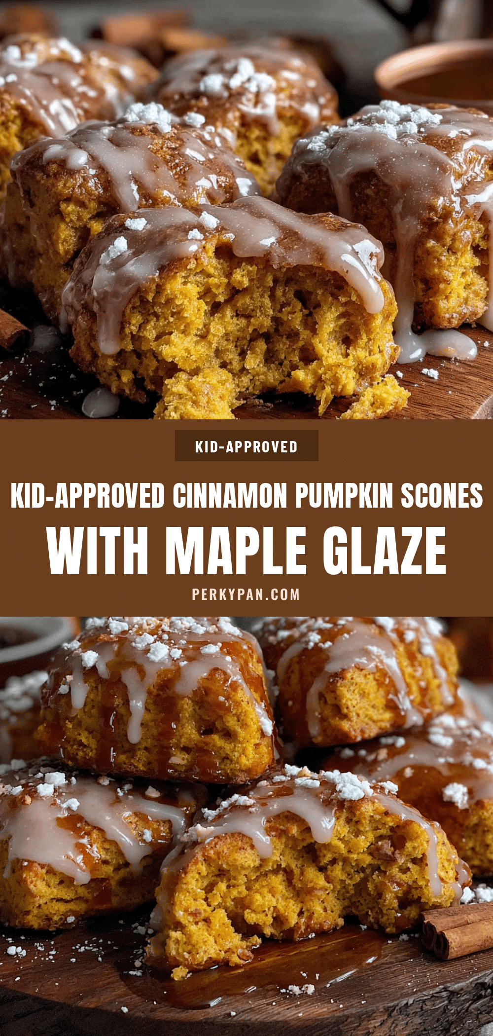 Kid-Approved Pumpkin Scones with Maple Glaze recipe