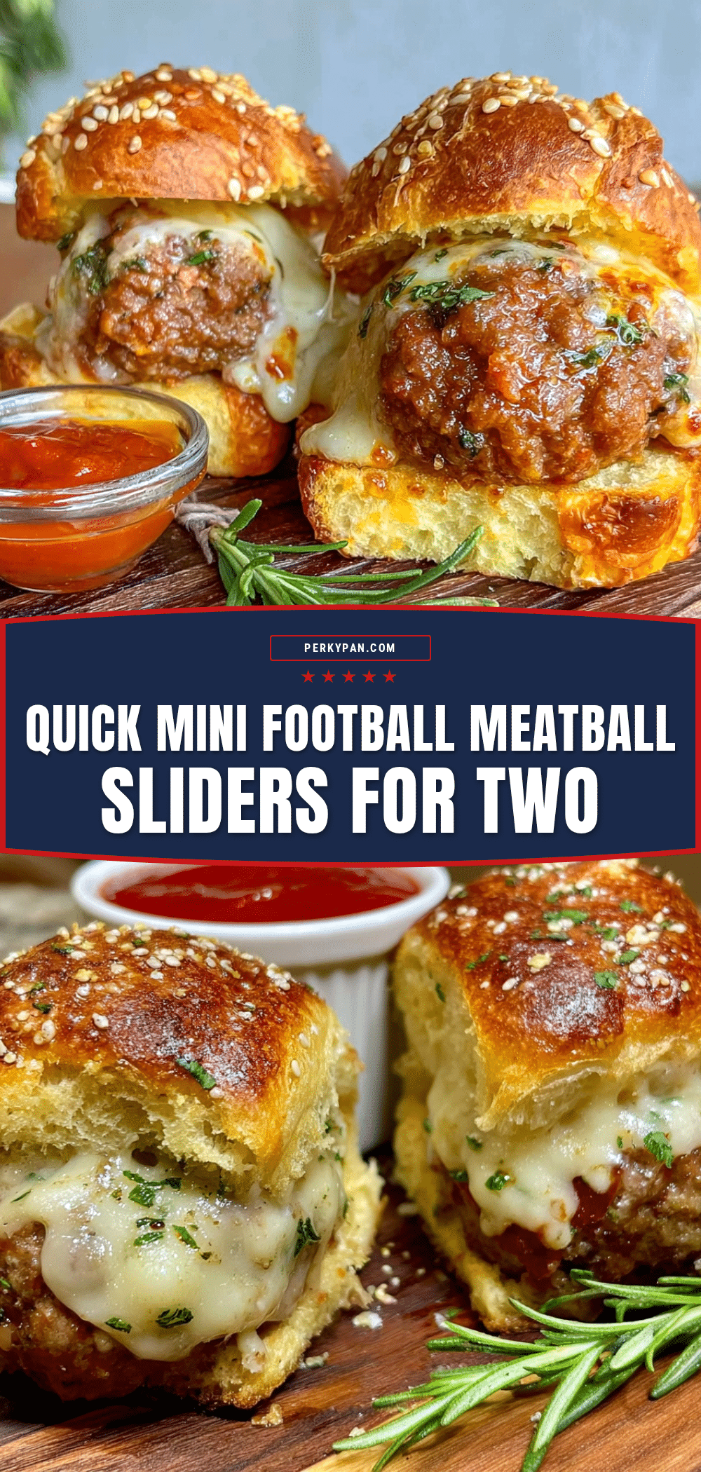 mini football meatball sliders for two recipe