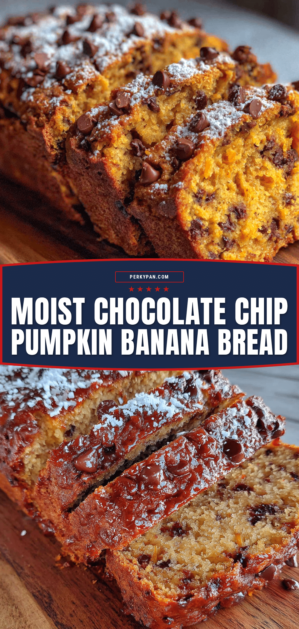 moist chocolate chip pumpkin banana bread recipe