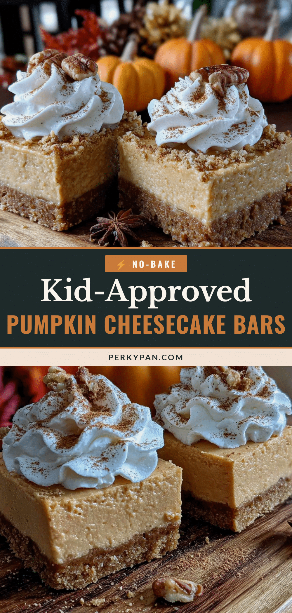 no-bake pumpkin cheesecake bars recipe