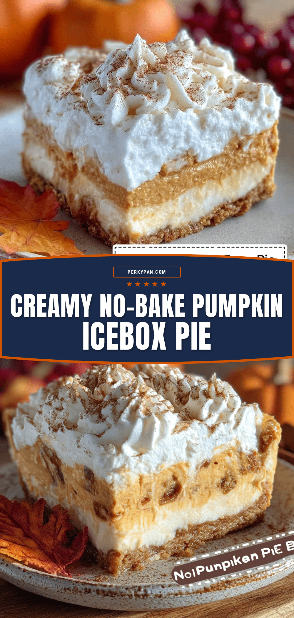 no-bake pumpkin pie icebox pie recipe