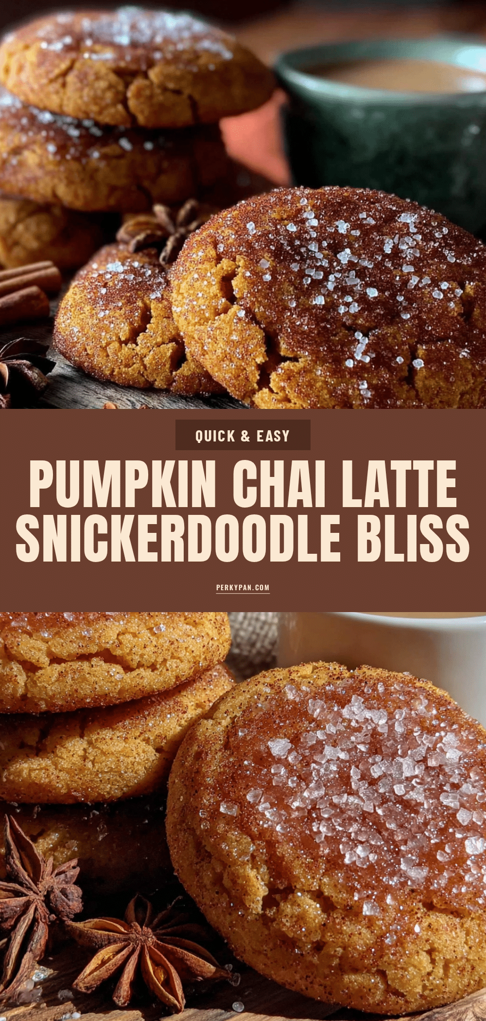 pumpkin chai latte snickerdoodle cookies recipe