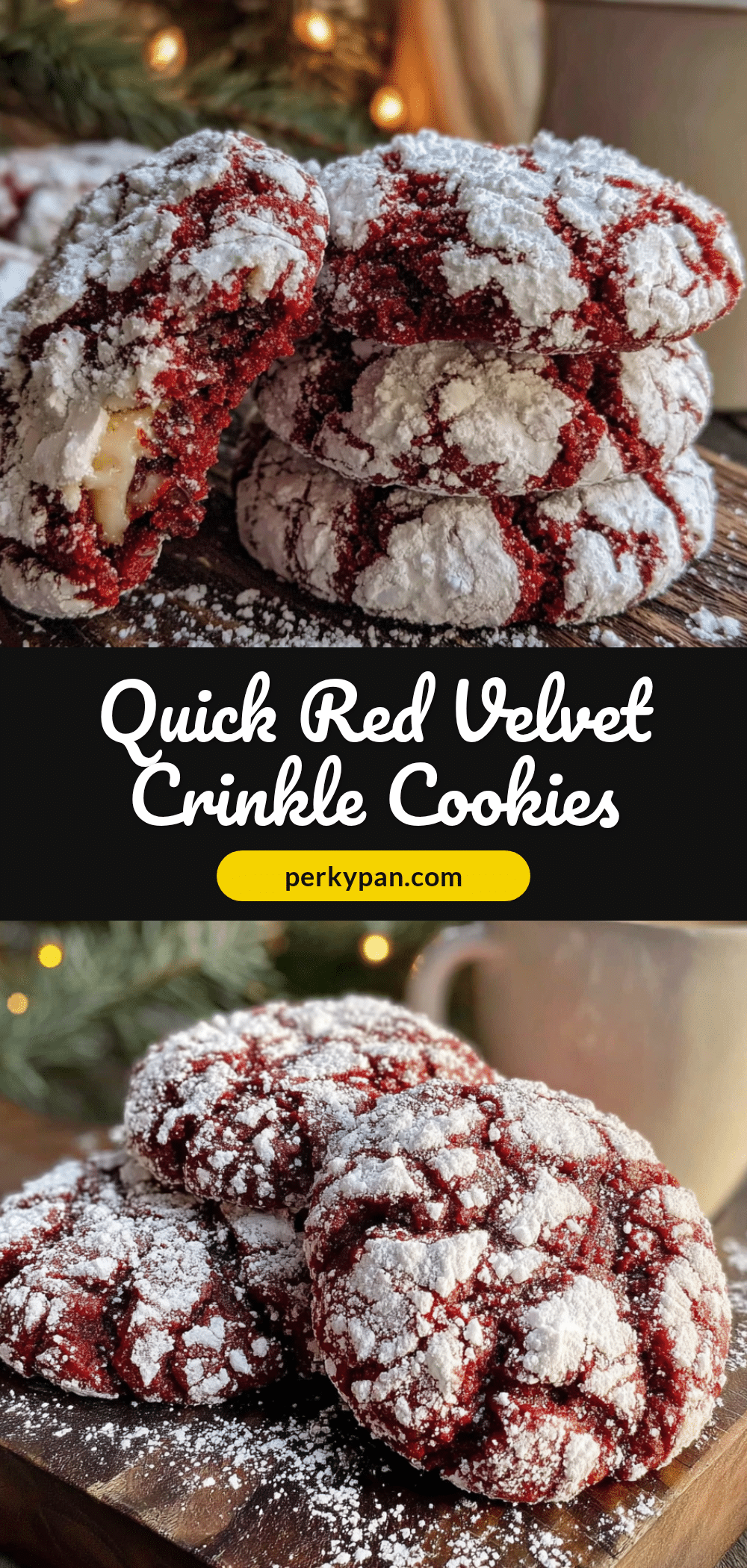 Quick Red Velvet Crinkle Cookies recipe
