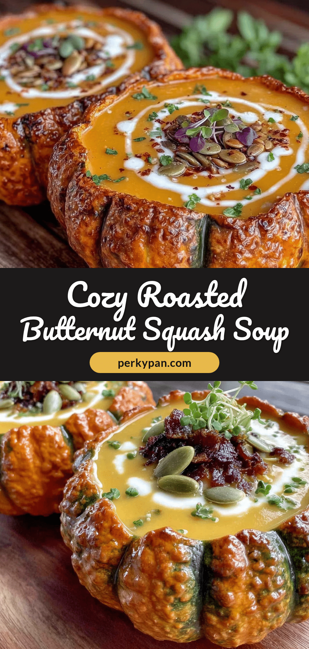 roasted butternut squash soup in mini pumpkins recipe