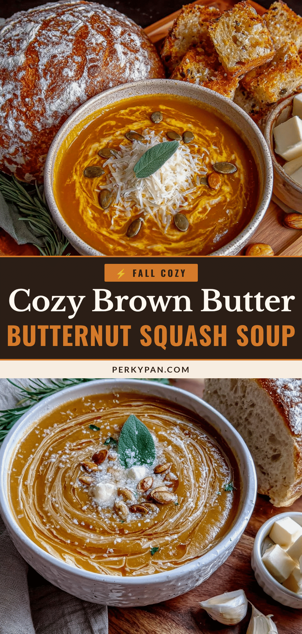 roasted butternut squash soup with brown butter recipe
