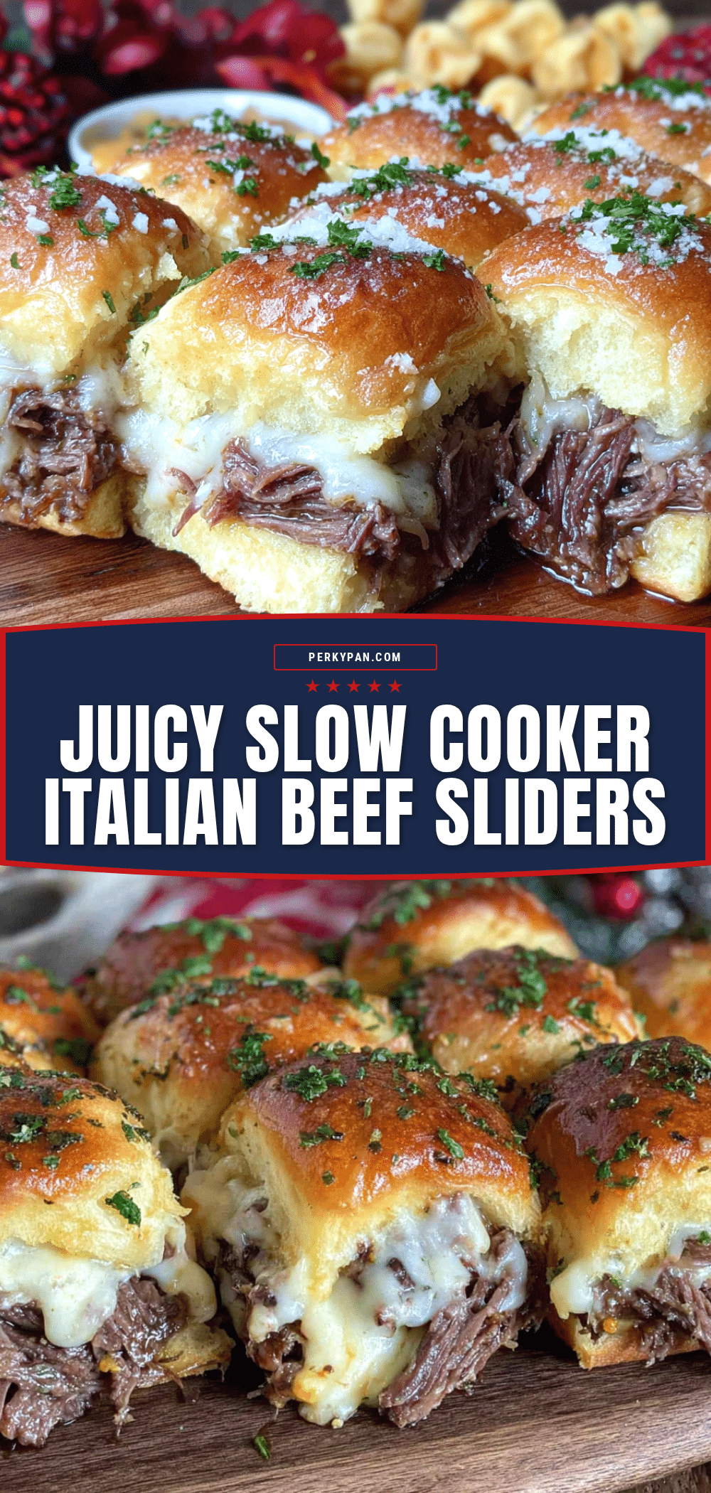 Savory Slow Cooker Italian Beef Sliders recipe