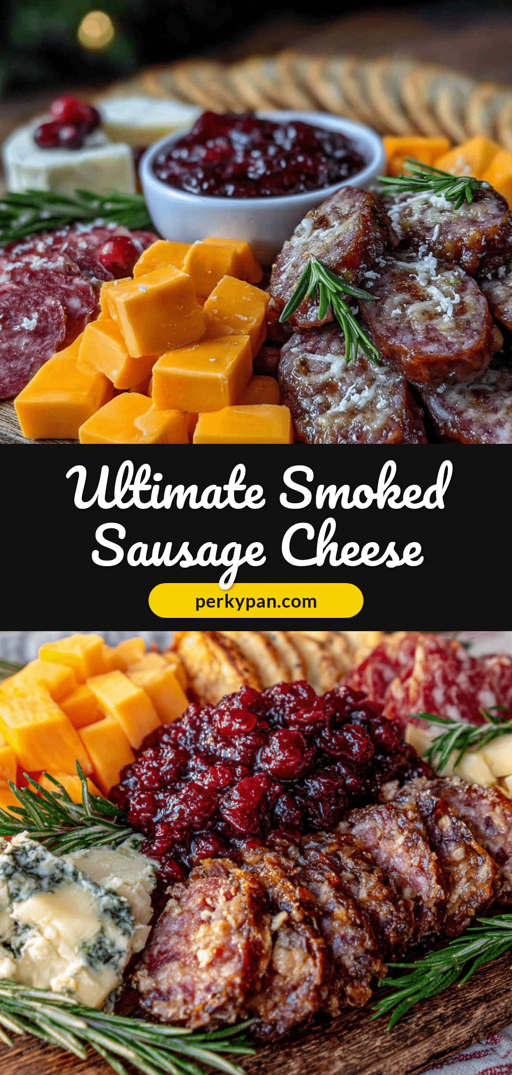 Smoked Sausage Cheese Football Board recipe