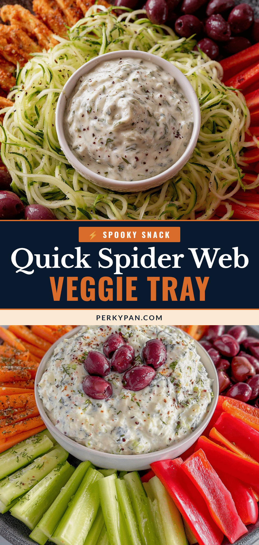 spider web veggie tray recipe