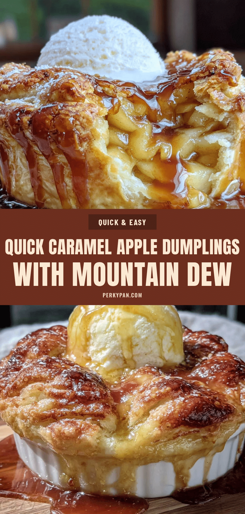 caramel apple dumplings with mountain dew recipe
