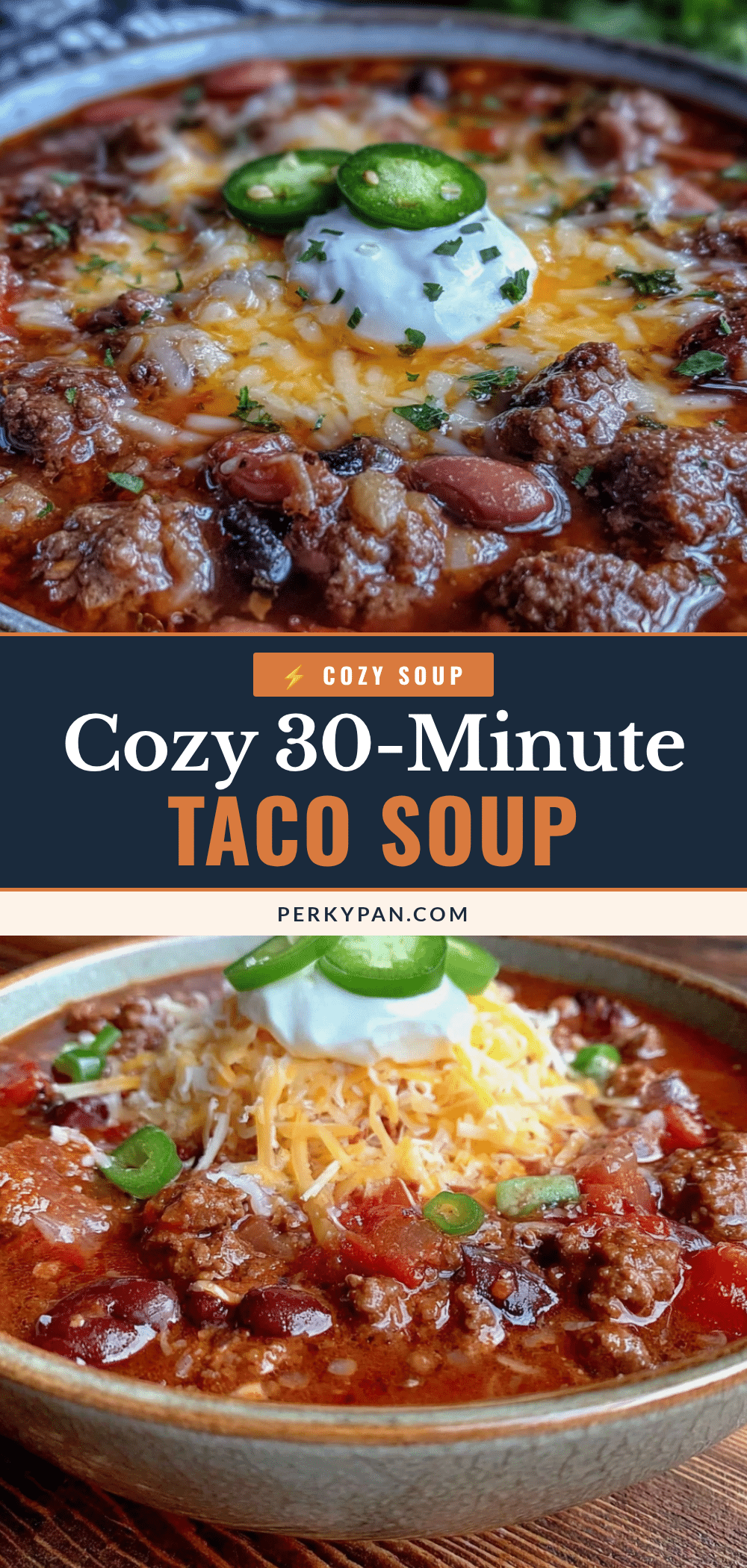 cozy 30-minute taco soup with ground beef recipe