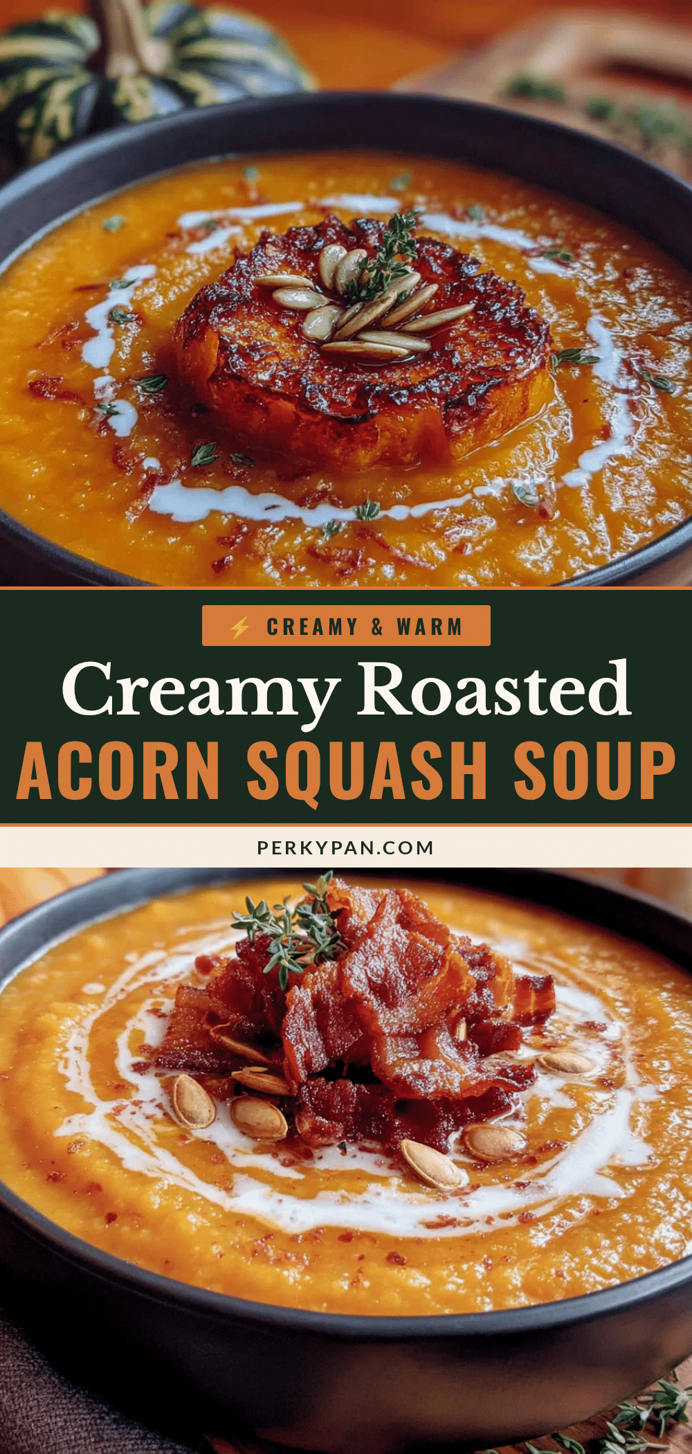 creamy roasted acorn squash soup with coconut milk recipe