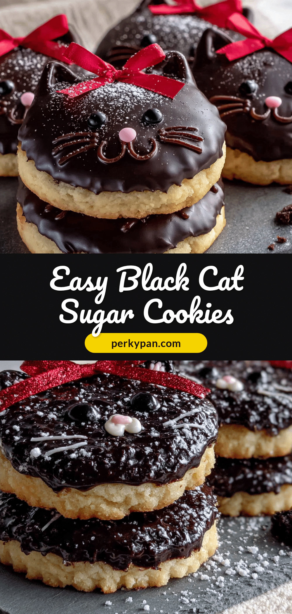 easy black cat sugar cookies recipe