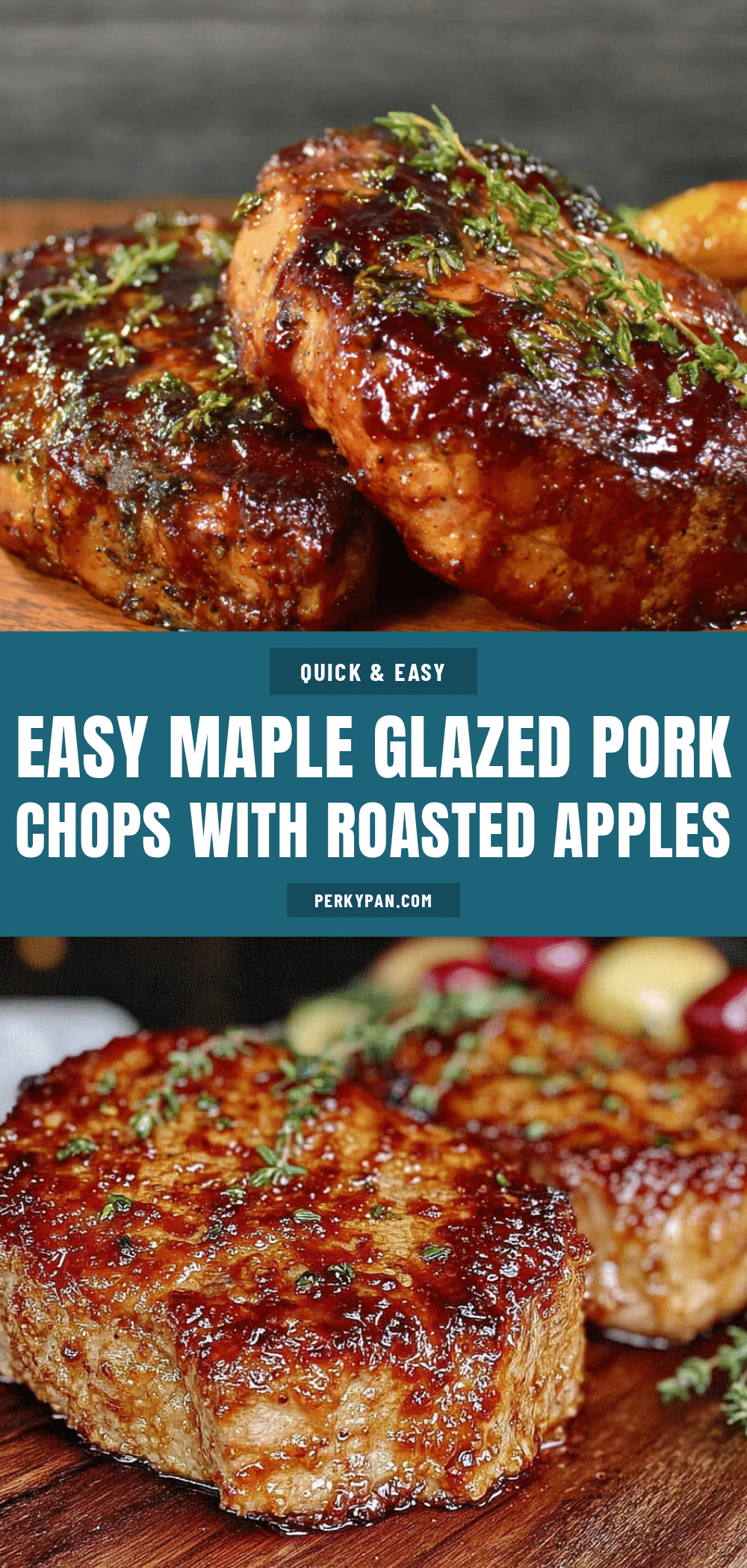 Easy Maple Glazed Pork Chops with Roasted Apples recipe