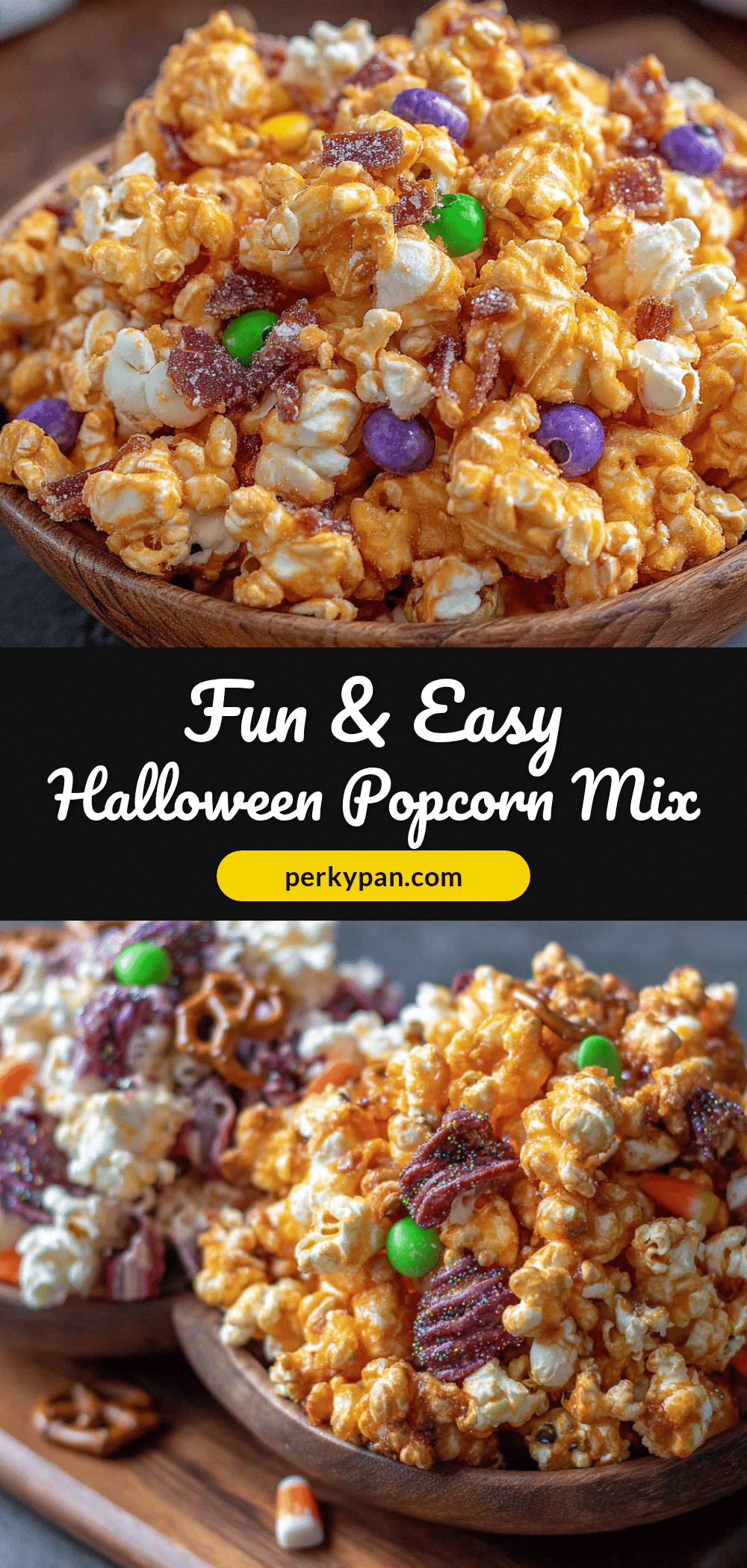 Halloween popcorn mix recipe