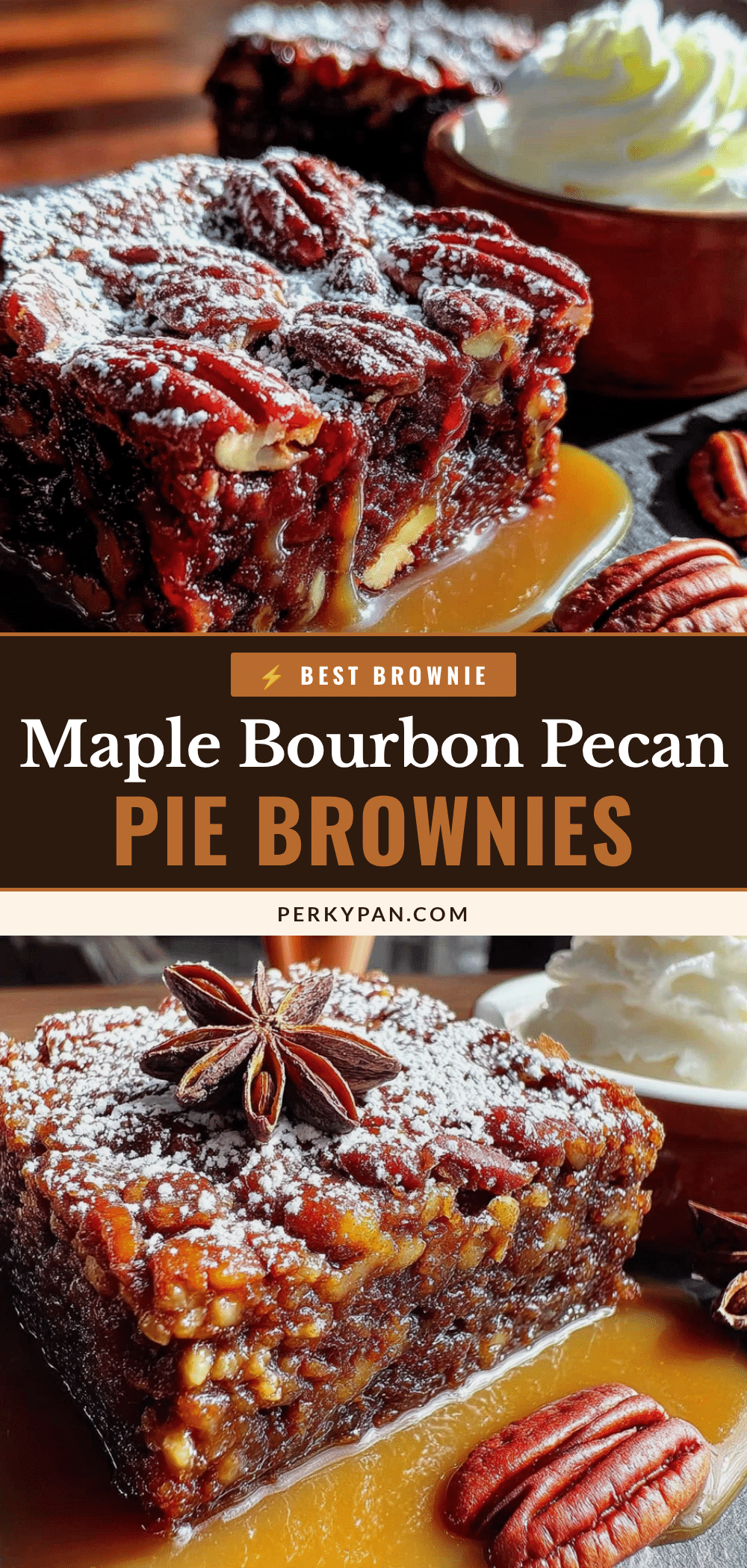Maple Bourbon Pecan Pie Brownies recipe