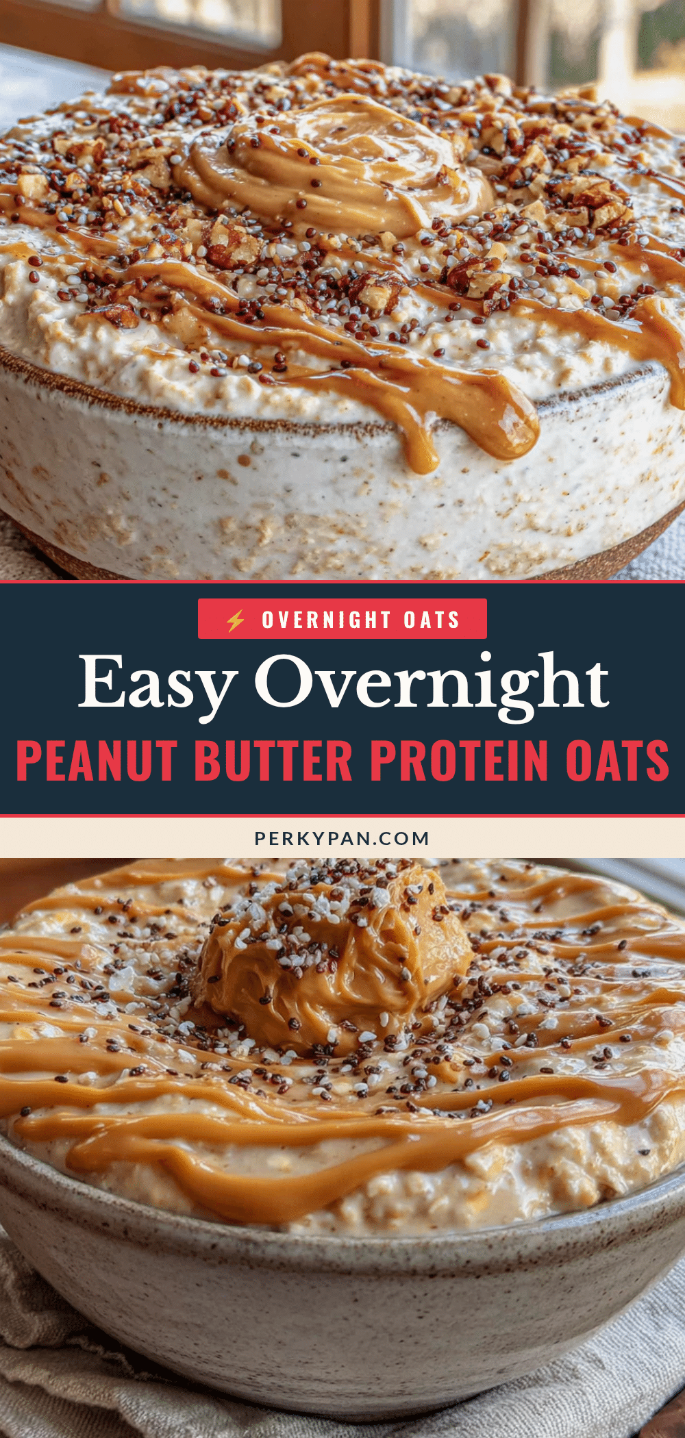 overnight peanut butter protein oats recipe