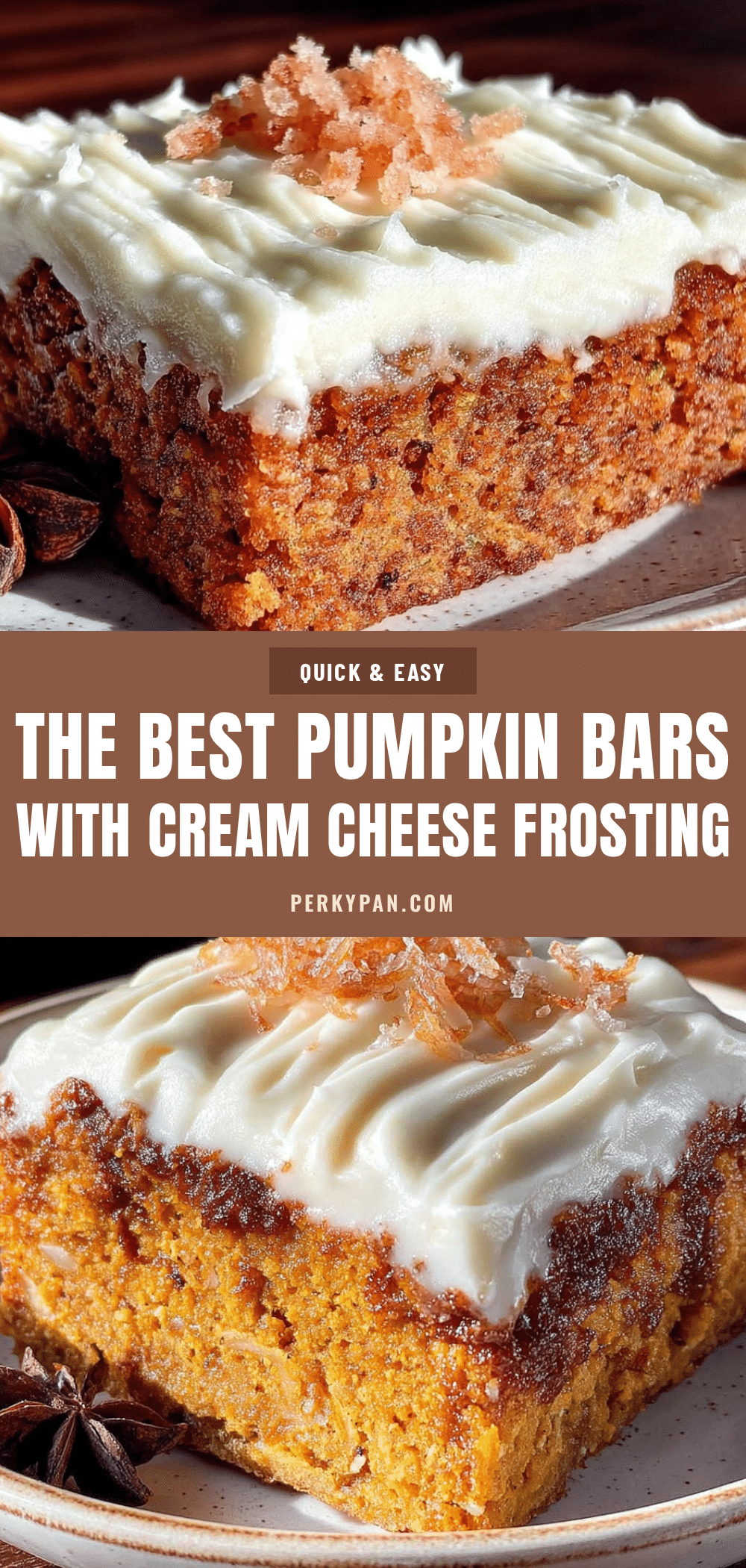 pumpkin bars with cream cheese frosting recipe