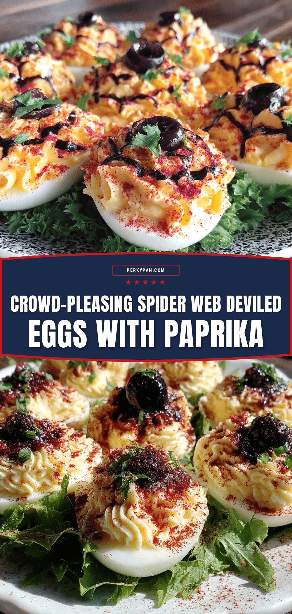 Spider Web Deviled Eggs recipe